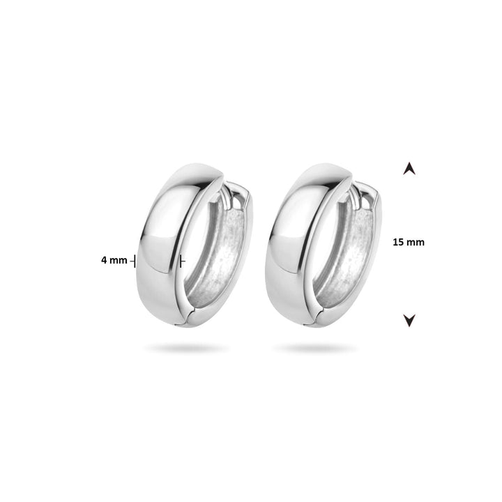 klapoorringen bol zilver gerhodineerd