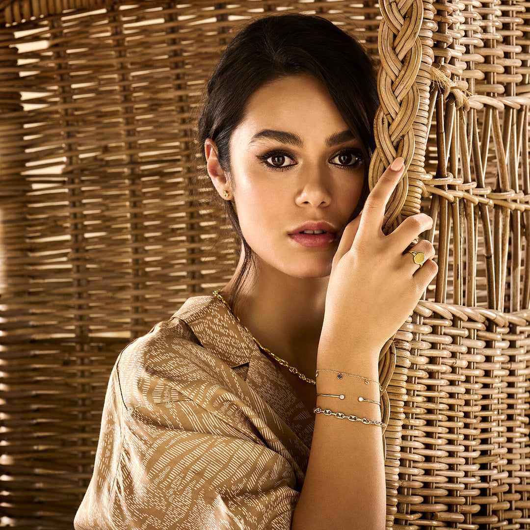 collar grano de café 5,8 mm 43 cm 14K oro amarillo