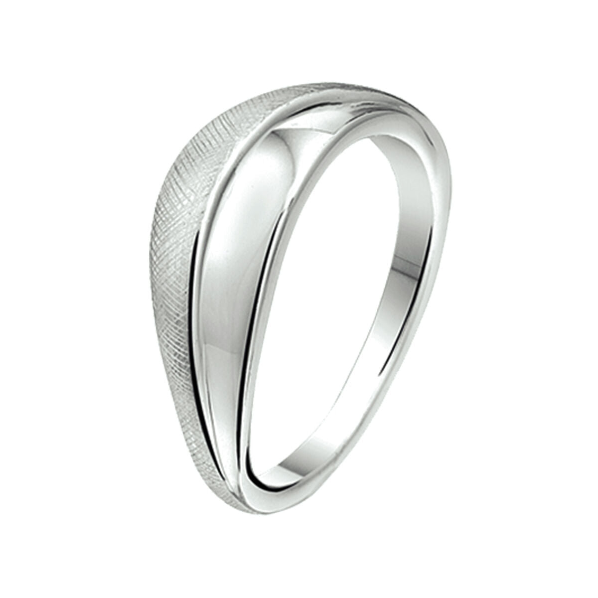 ring gescratcht zilver gerhodineerd