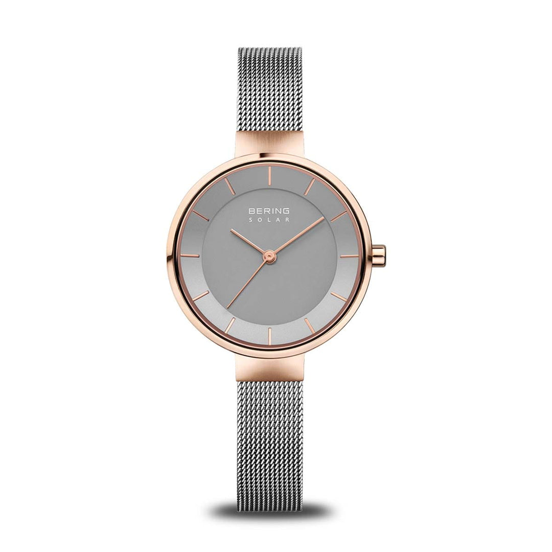 bering dames horloge grijze wijzerplaat - 14631-369