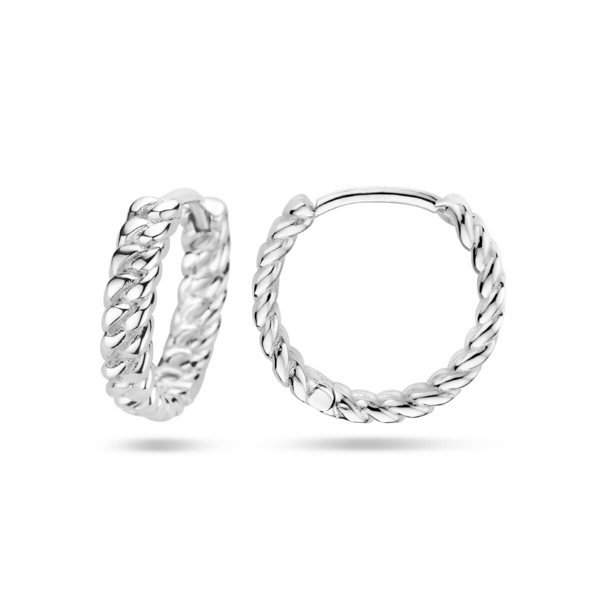 aros de plata rodiado