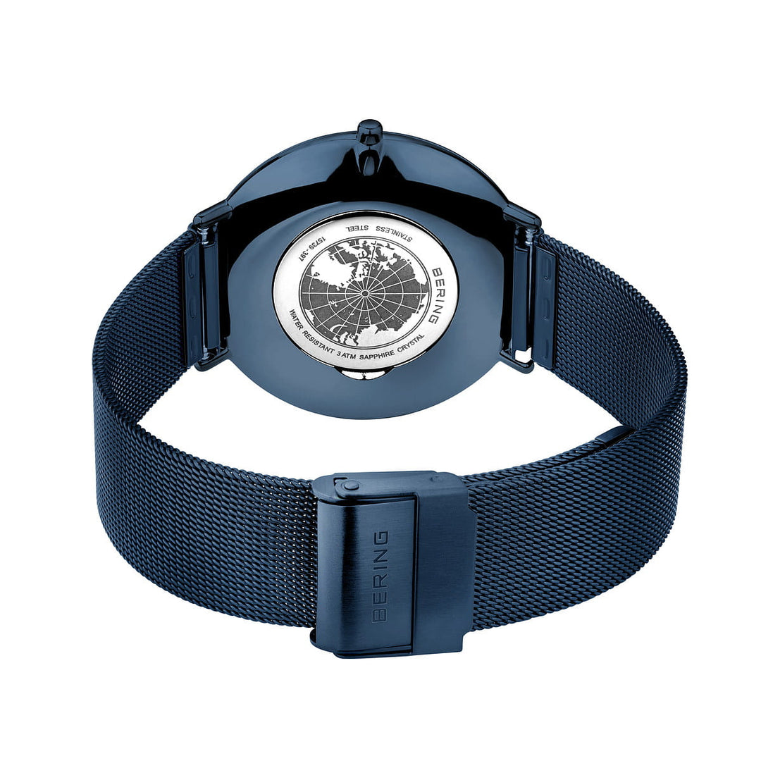 bering unisex horloge blauwe wijzerplaat - 15739-397