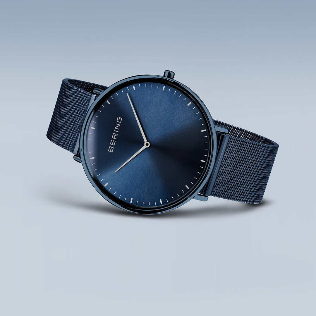 bering unisex horloge blauwe wijzerplaat - 15739-397