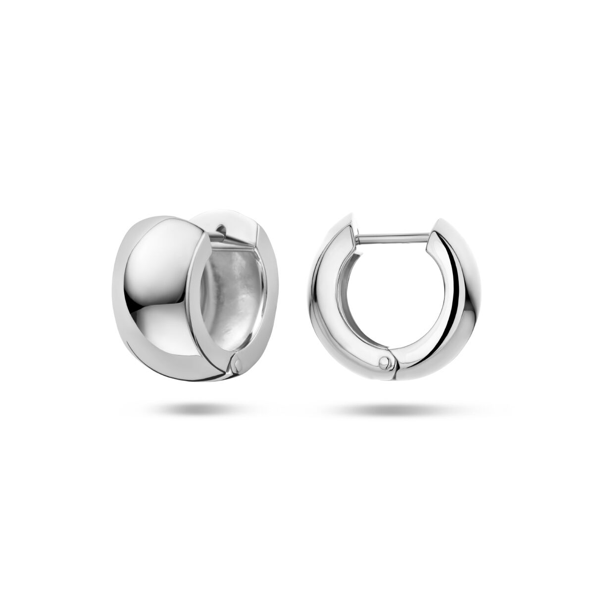 aros bola de plata rodiada