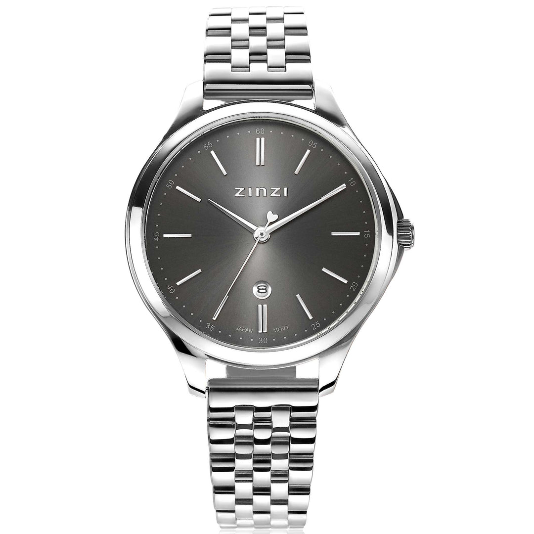 Zinzi Zilverkleurig Horloge Staal Ziw1024