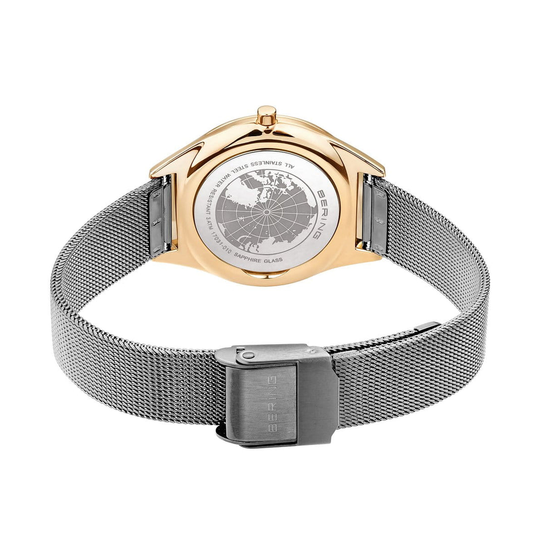 bering dames horloge zilveren wijzerplaat - 17031-010