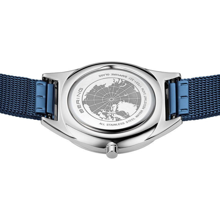 bering unisex horloge blauwe wijzerplaat - 17031-307