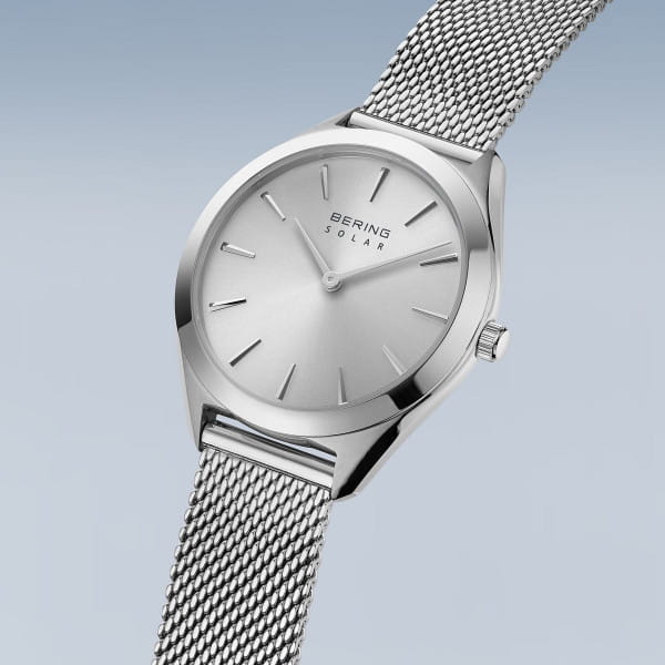 Reloj de mujer Bering solar esfera plateada - 17331-000