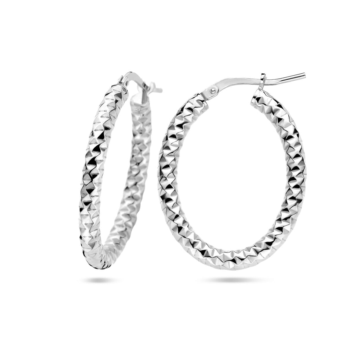 aros 3,0 mm redondos tubulares diamantados en plata rodiada
