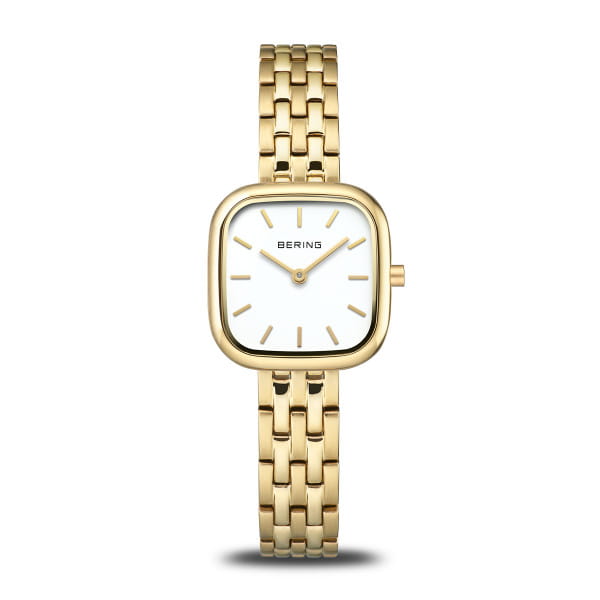 Bering dames horloge goudkleurig witte wijzerplaat 17926-734