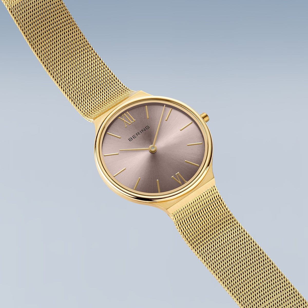 bering reloj de mujer esfera de oro rosa - 18434-336