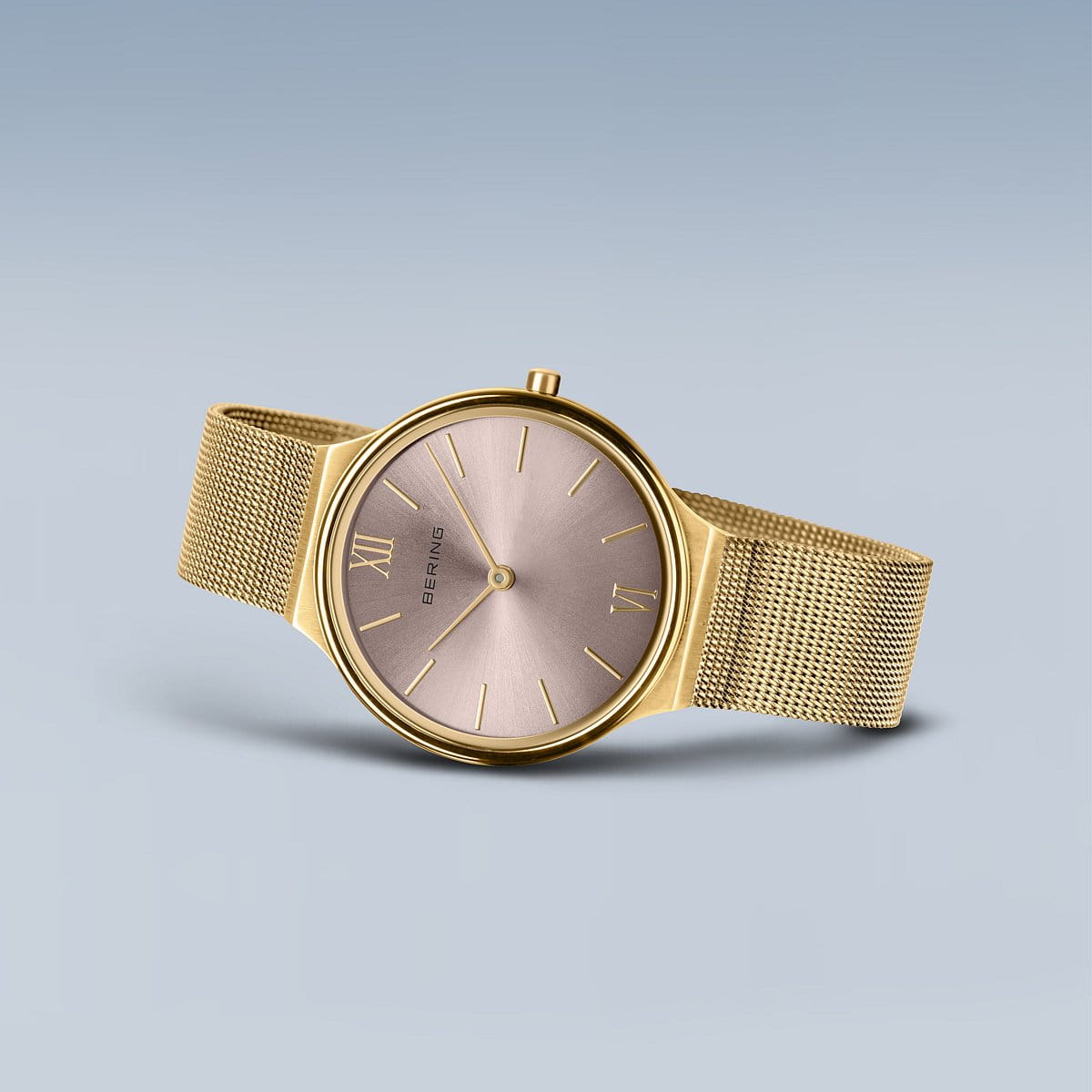 bering reloj de mujer esfera de oro rosa - 18434-336