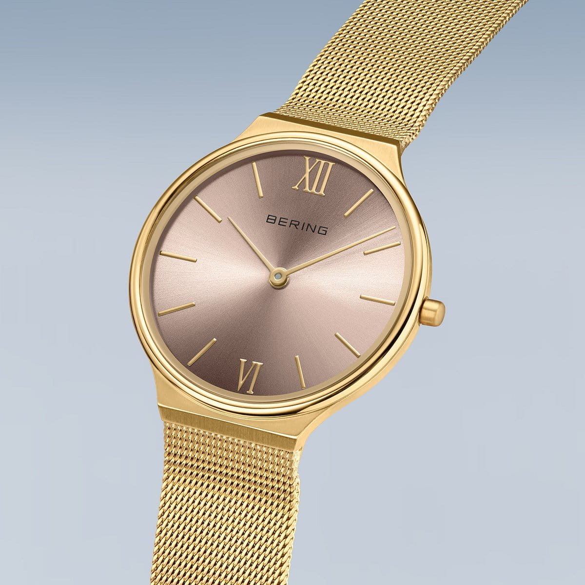 bering reloj de mujer esfera de oro rosa - 18434-336