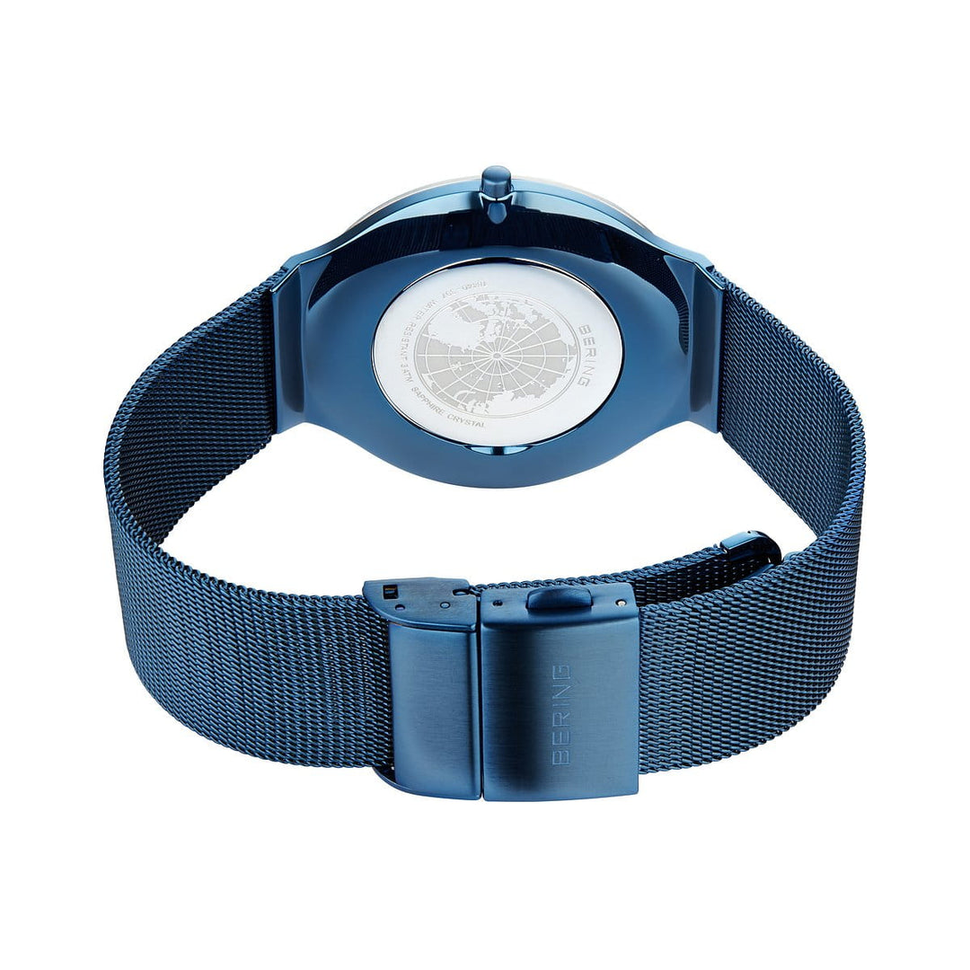 bering dames horloge blauwe wijzerplaat - 18440-397