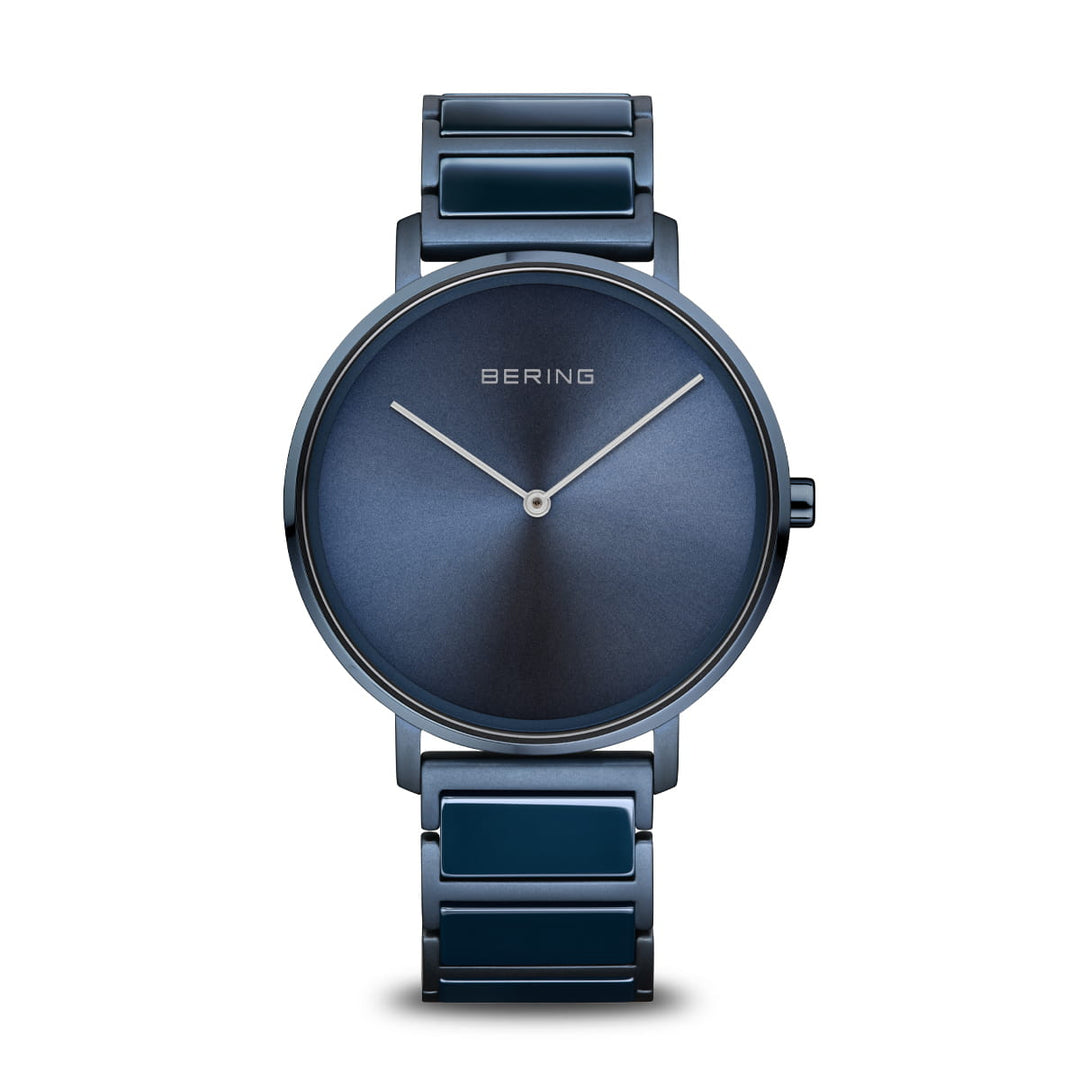 Bering heren horloge blauwe wijzerplaat - 18539-797