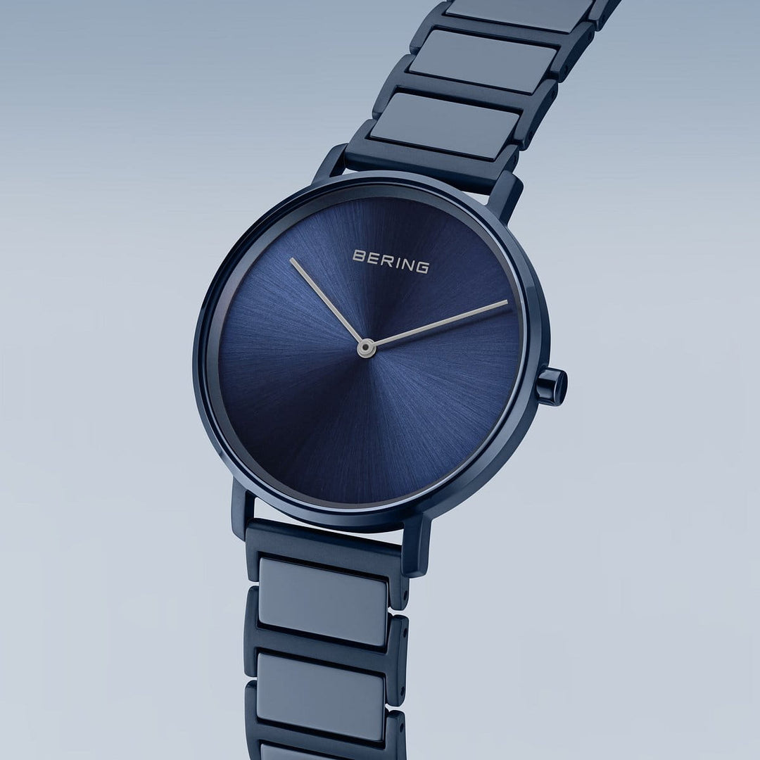 Bering heren horloge blauwe wijzerplaat - 18539-797