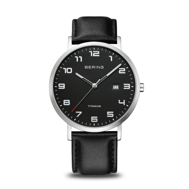 bering heren horloge zwarte wijzerplaat - 18640-402
