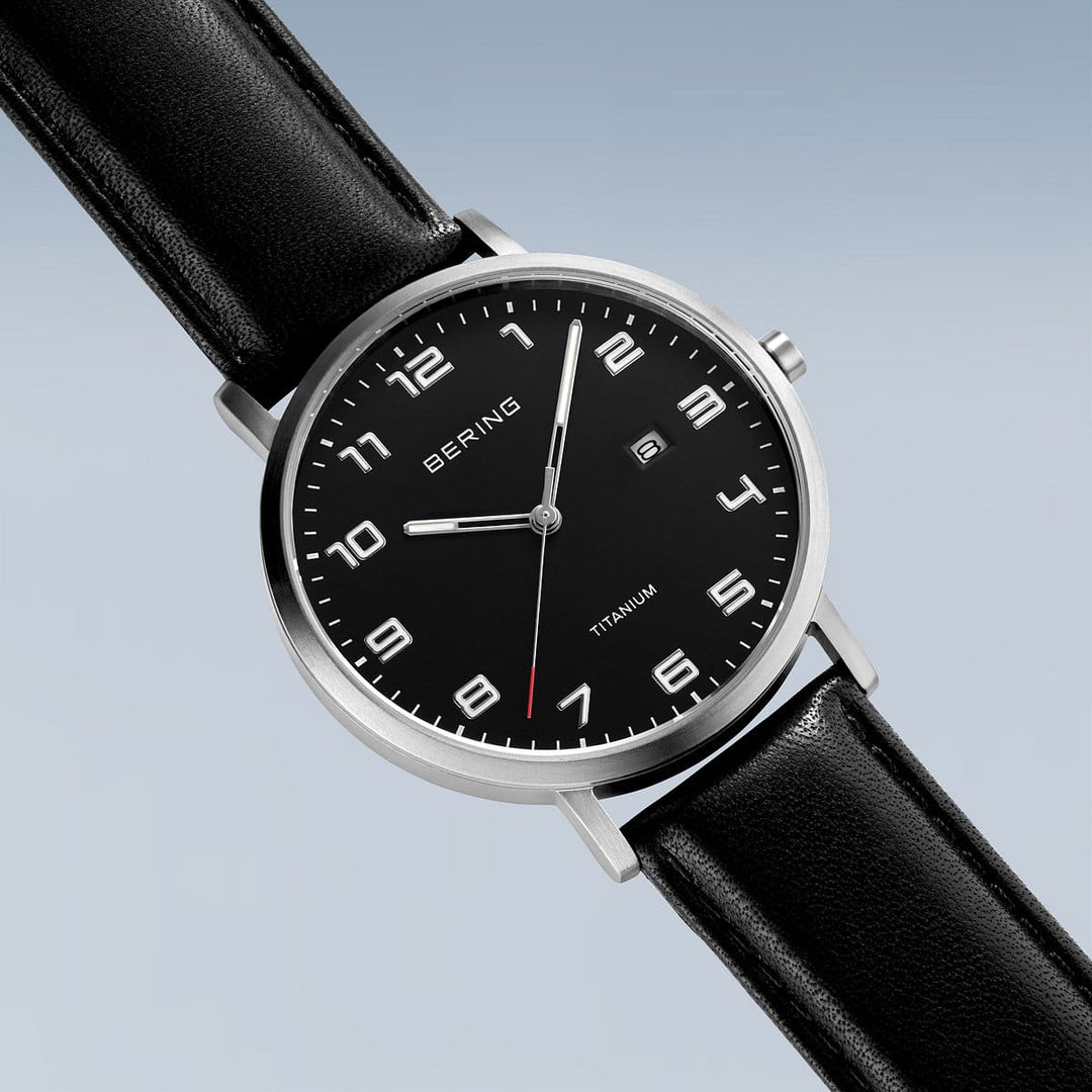 bering heren horloge zwarte wijzerplaat - 18640-402
