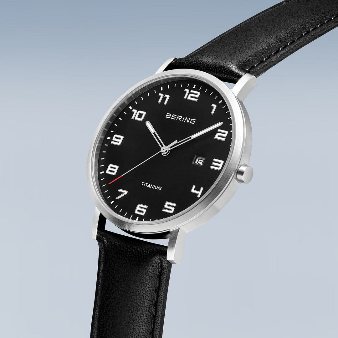 bering heren horloge zwarte wijzerplaat - 18640-402
