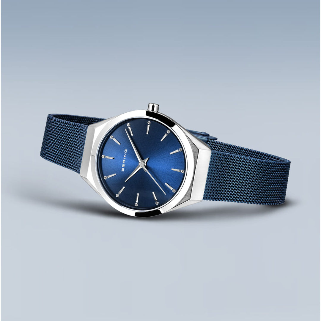 bering unisex horloge blauwe wijzerplaat - 18729-307