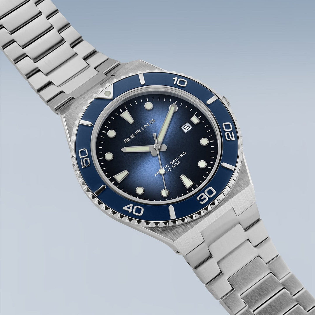 bering heren horloge blauwe wijzerplaat - 18940-707