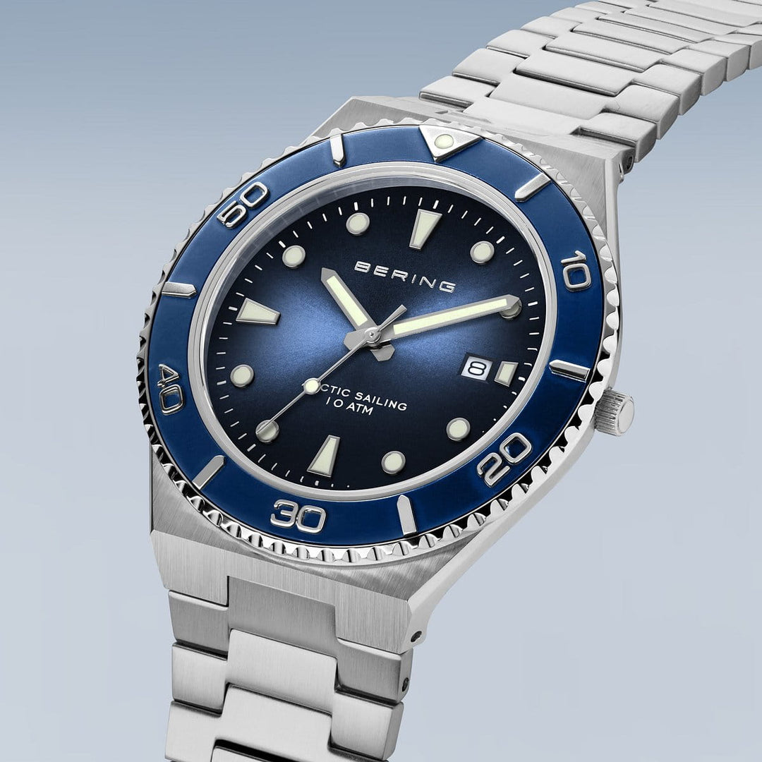 bering heren horloge blauwe wijzerplaat - 18940-707
