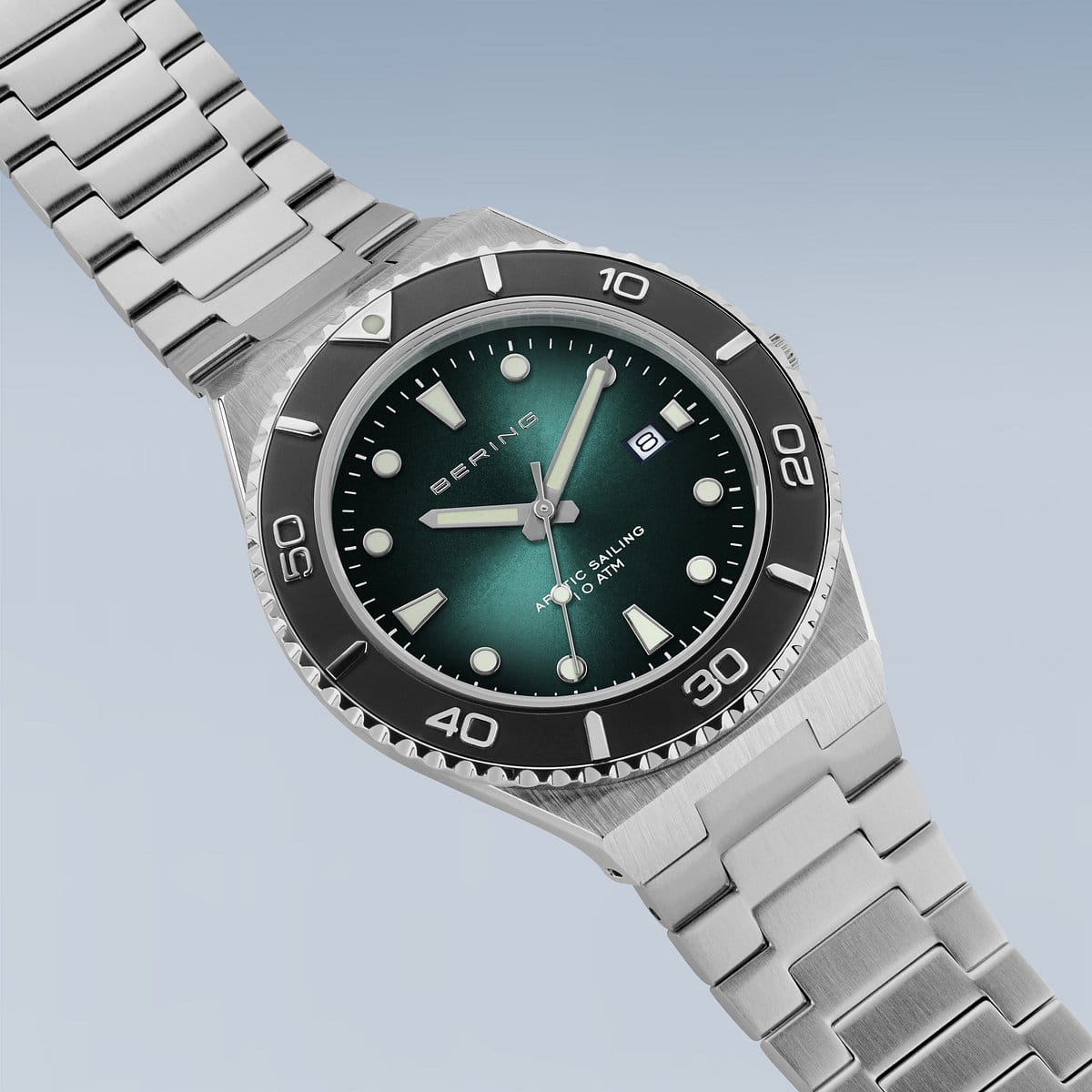 bering reloj de hombre esfera verde - 18940-708