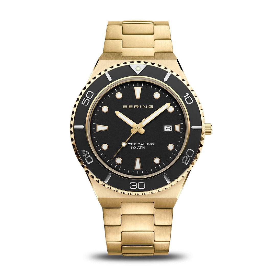 bering heren horloge zwarte wijzerplaat - 18940-732
