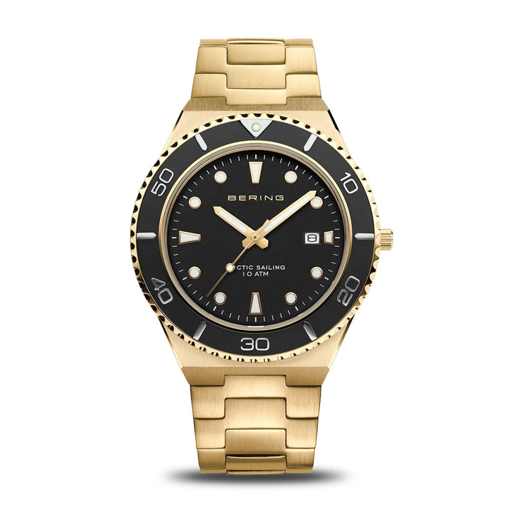 bering heren horloge zwarte wijzerplaat - 18940-732