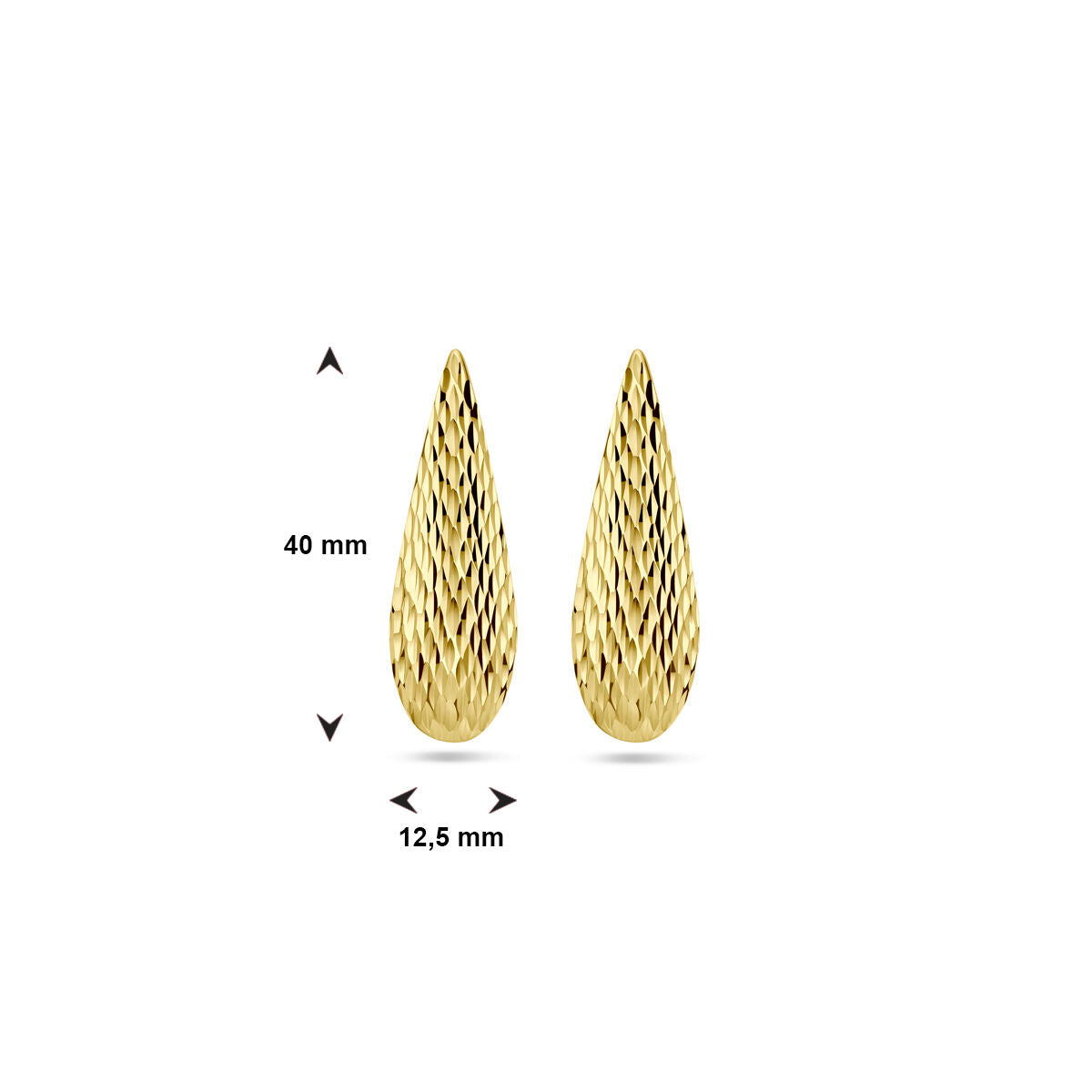 pendientes de botón gota 1 micrón plata chapado en oro amarillo