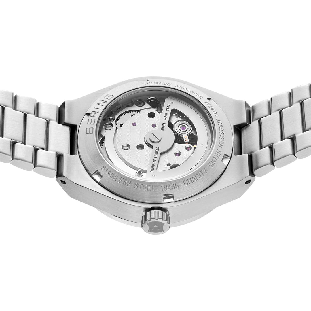 bering dames horloge blauwe wijzerplaat - 19435-Charity