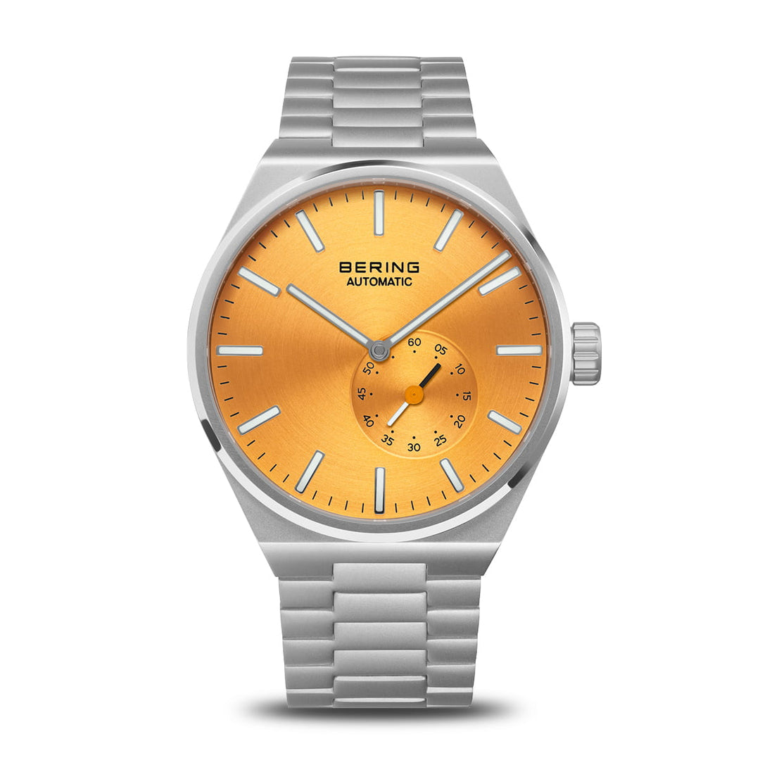 Bering heren horloge oranje wijzerplaat - 19441-701
