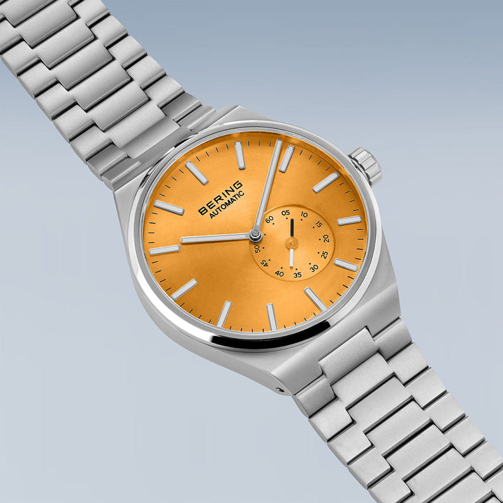 Bering heren horloge oranje wijzerplaat - 19441-701