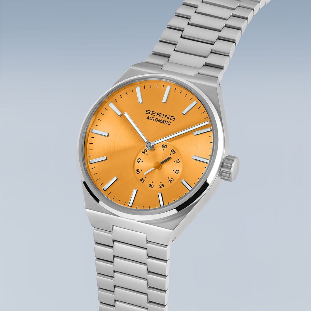 Bering heren horloge oranje wijzerplaat - 19441-701