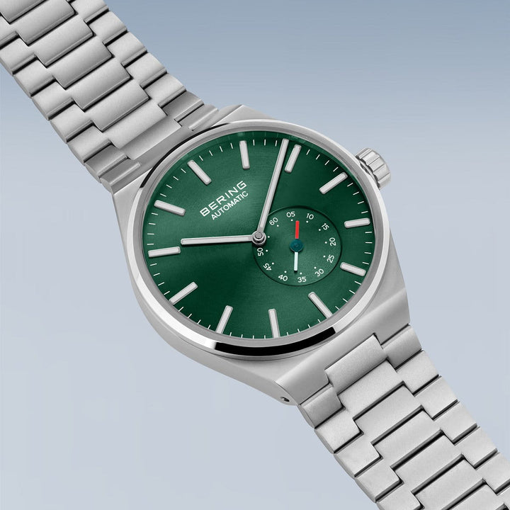 Bering heren horloge groene wijzerplaat - 19441-708