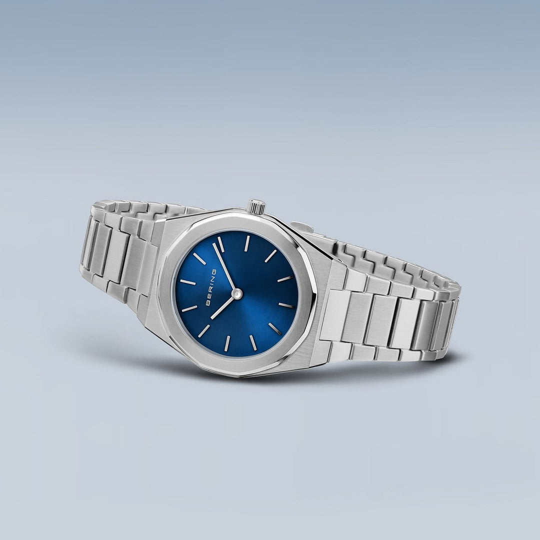 bering dames horloge blauwe wijzerplaat - 19632-707