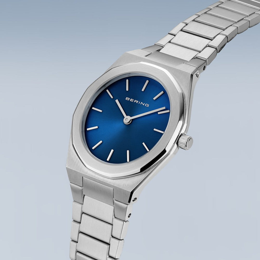 bering dames horloge blauwe wijzerplaat - 19632-707
