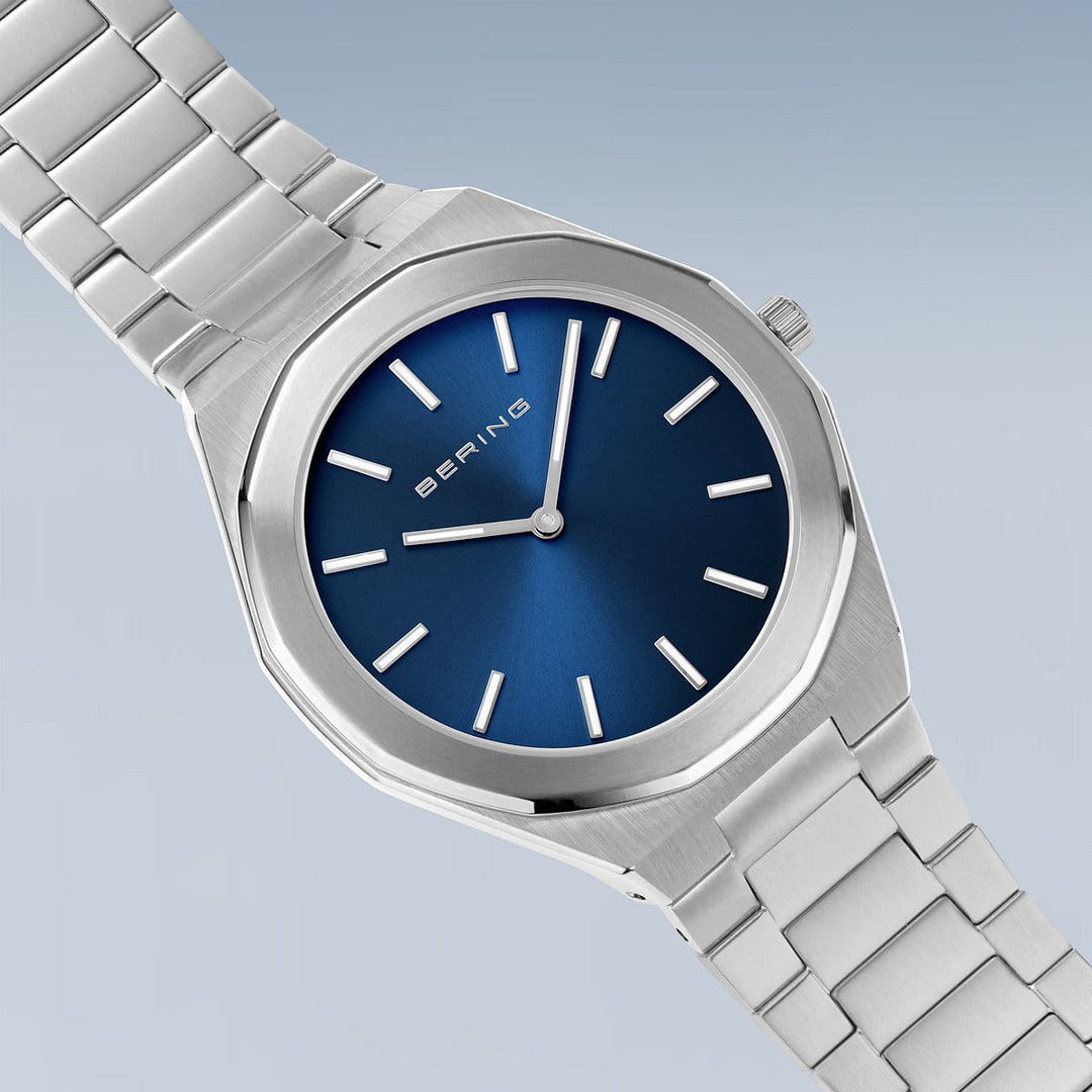 bering heren horloge blauwe wijzerplaat - 19641-707