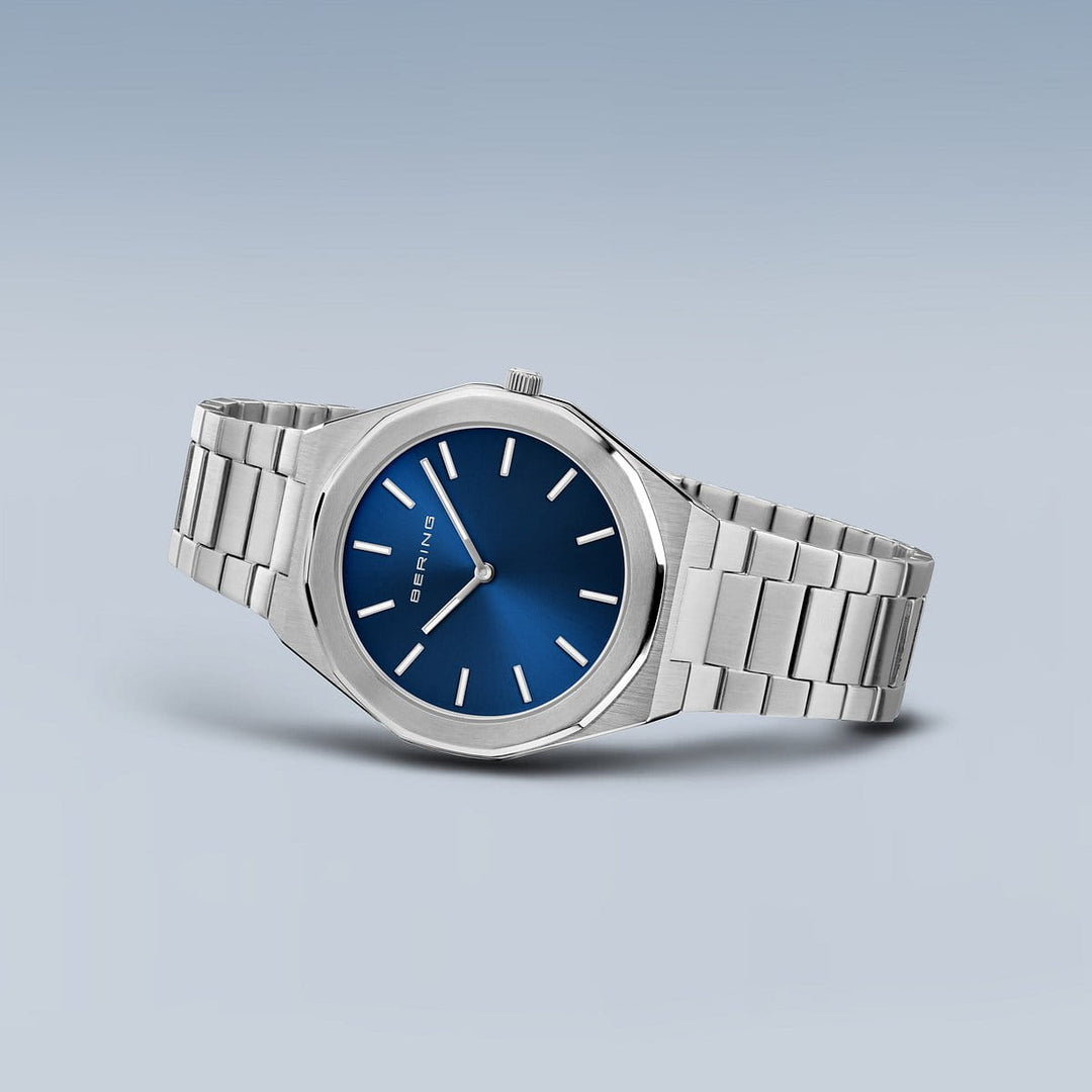 bering heren horloge blauwe wijzerplaat - 19641-707