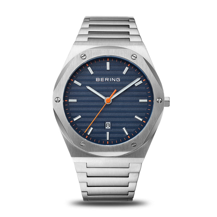 Bering heren horloge blauwe wijzerplaat - 19742-707