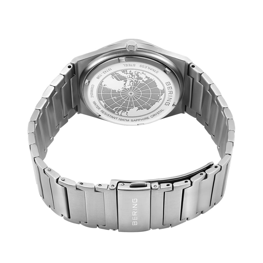 bering heren horloge groene wijzerplaat - 19742-708