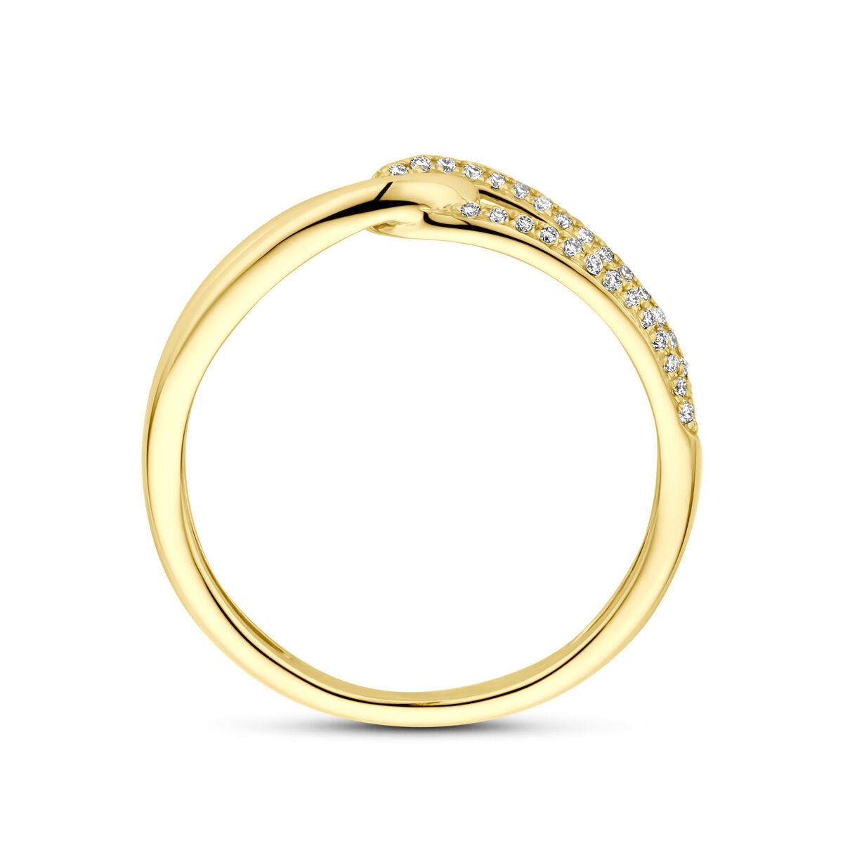 anillo diamante 0.14ct h si 14K oro amarillo
