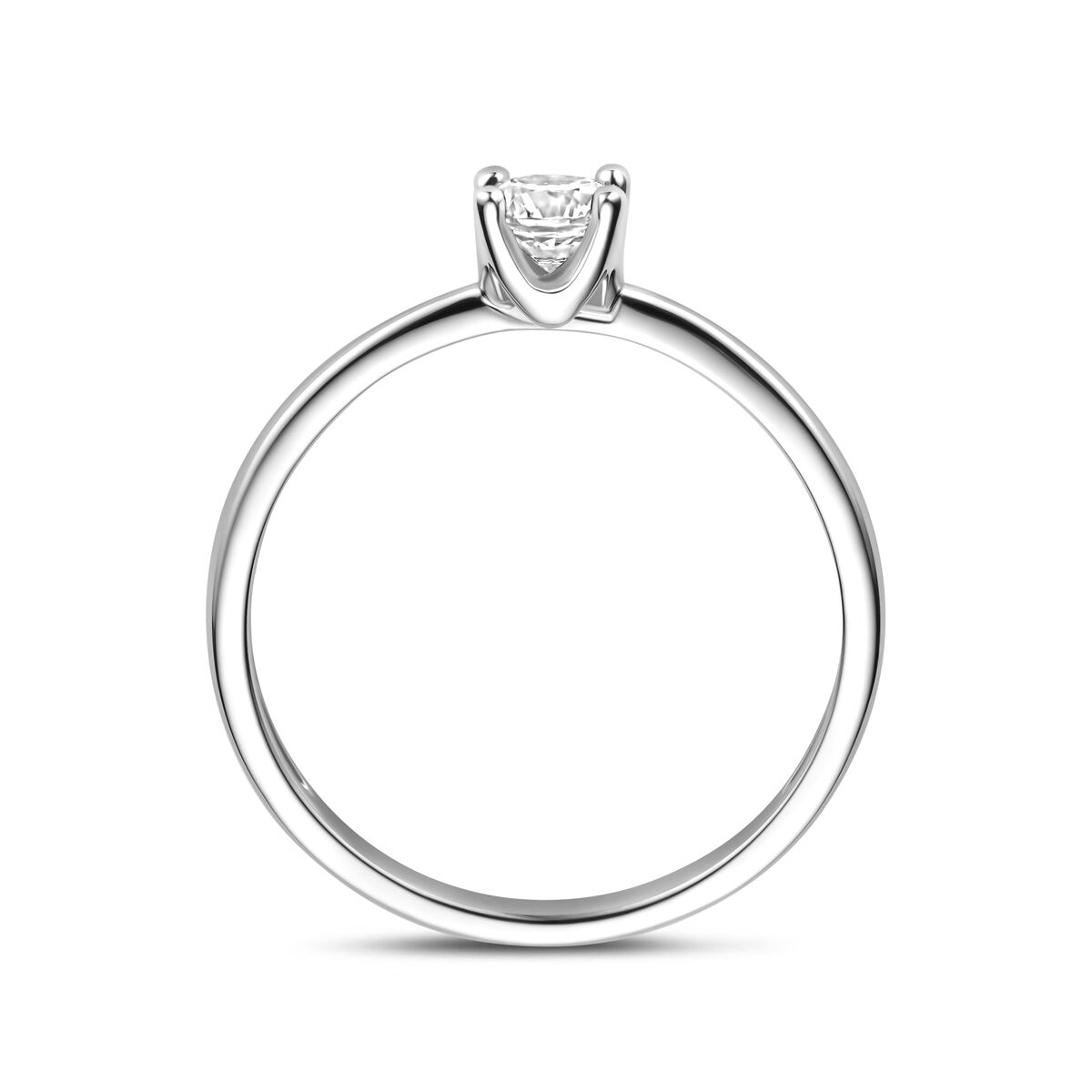Anillo de mujer de plata con circonitas – plata 925 rodiada