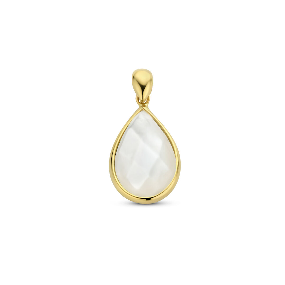 Colgante de perla con forma de gota en oro amarillo de 14K.
