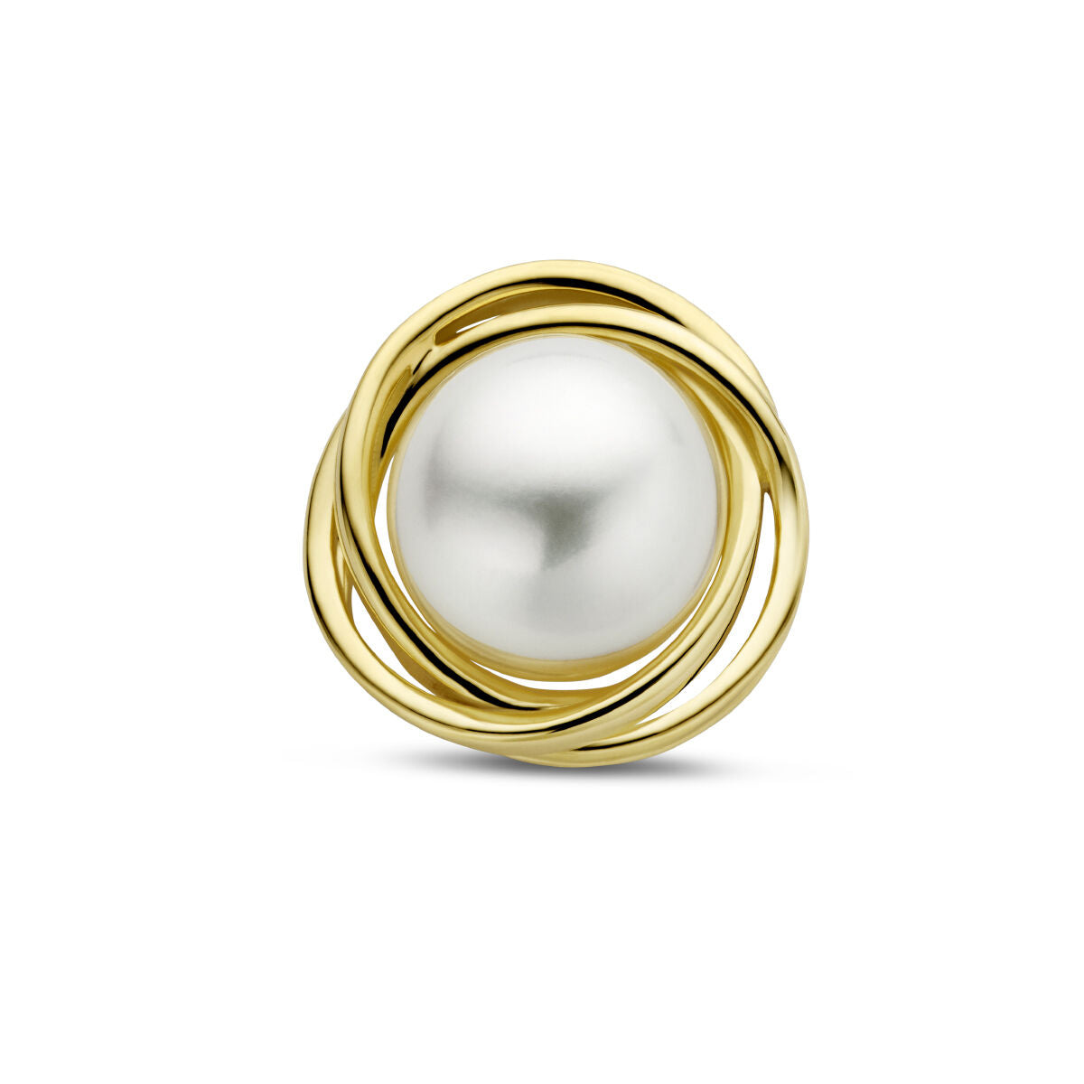 Colgante de perla con diseño en 14K de oro amarillo.