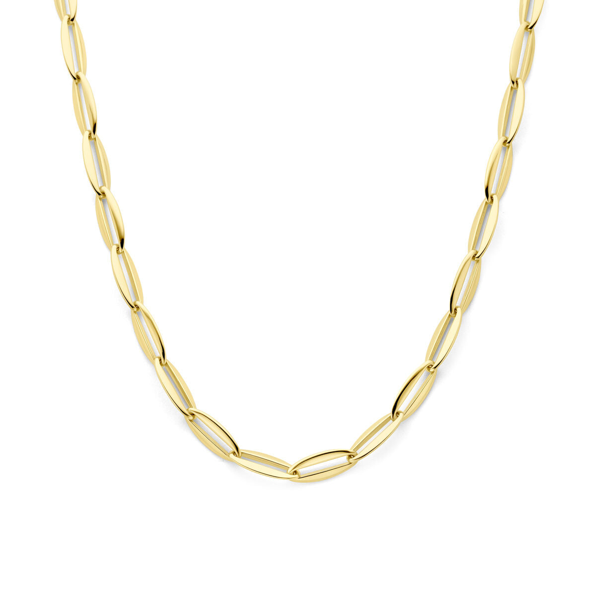 Collar de ancla de 7,2 mm y 44,5 cm en oro amarillo de 14 quilates.