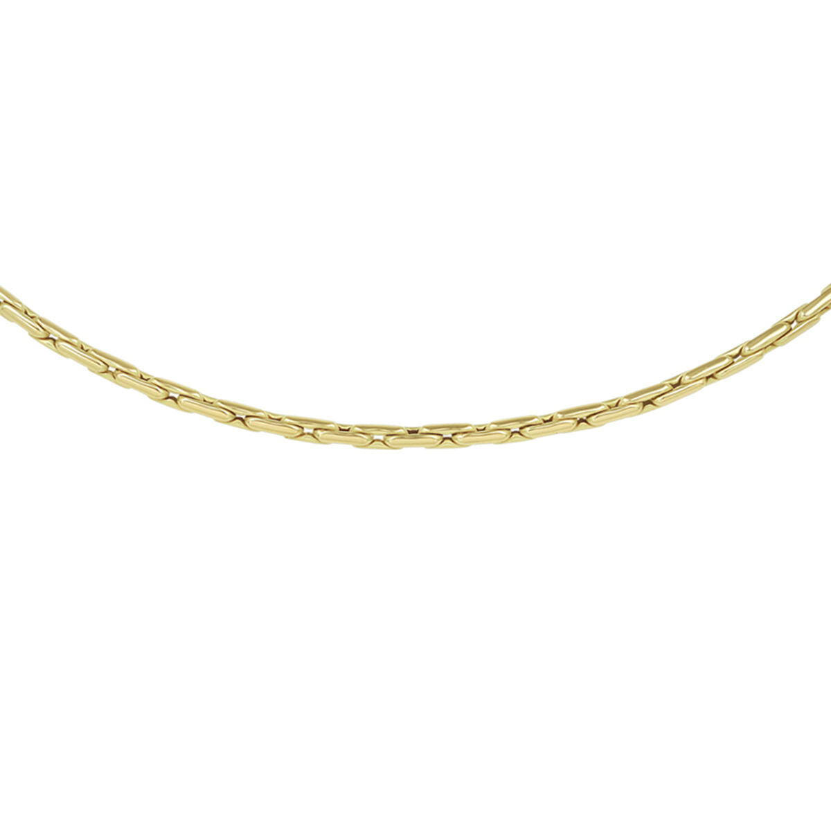 Collar de 14K en oro amarillo, con eslabones de 2,7 mm y longitud de 45 cm.