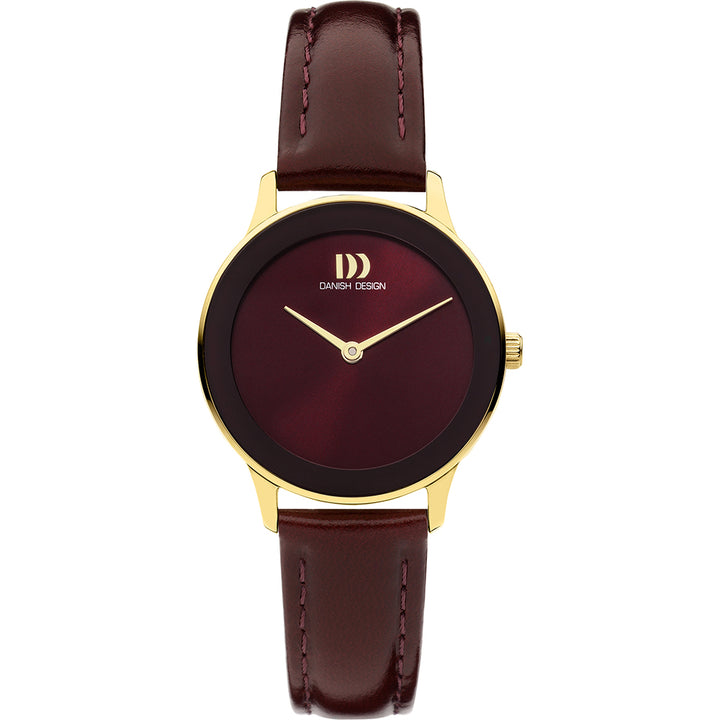 Danish design dames horloge bordeaux wijzerplaat - IV27Q1288