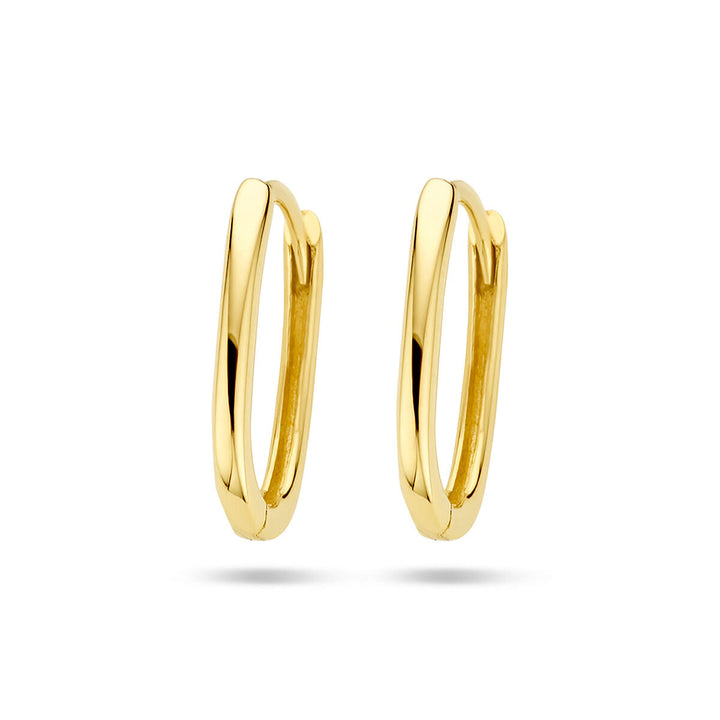 klapoorringen paperclip 14K geelgoud