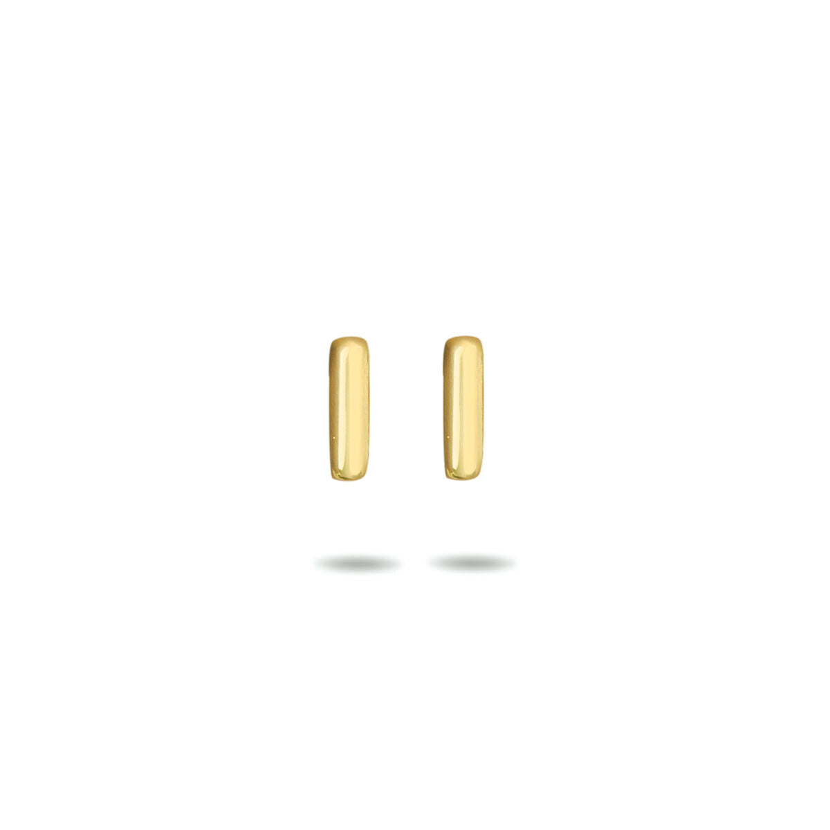 Pendientes de barra en oro amarillo de 14 quilates.